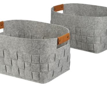Mainstays 2-Count Medium Woven Felt Basket, Set of 2 – Just $16.17!