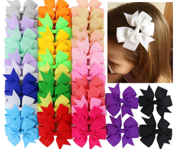 3” Grosgrain Ribbon Hair Bows – 40 Bows – Just $6.99!
